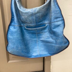 HOBO Blue Leather Hobo Bag